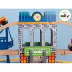 Set trenulete City Explorer KidKraft cu masuta de joaca din lemn Set trenulete City Explorer KidKraft cu masuta de joaca din lemn